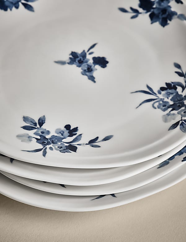 Set van 4 kleine bordjes met kersenbloesemmotief - NL