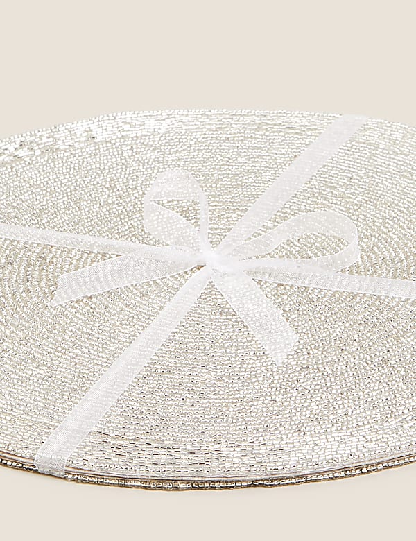 Set of 2 Beaded Placemats