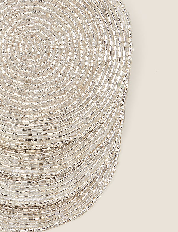 Set of 4 Beaded Coasters