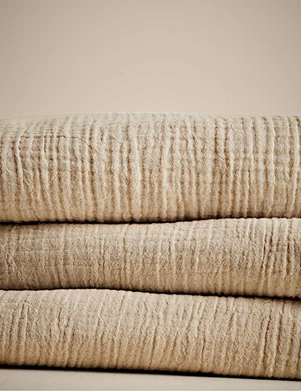 Mantel de muselina 100 % algodón con flecos - ES