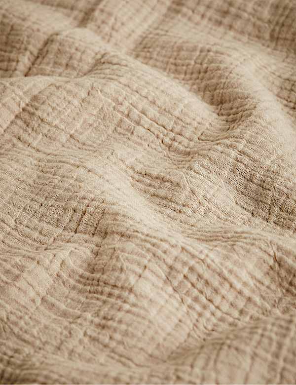 Mantel de muselina 100 % algodón con flecos - ES