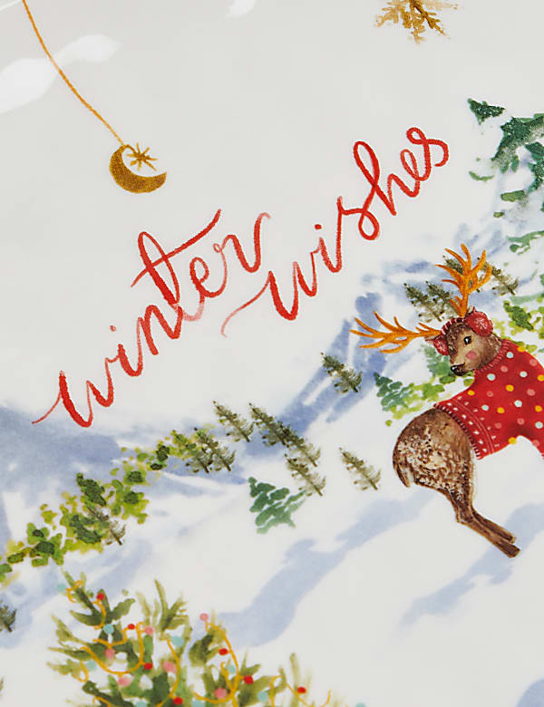 Oval Winter Wishes Christmas Platter
