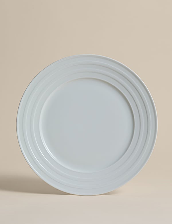 Set of 4 Burford Embossed Rim Dinner Plates - NZ
