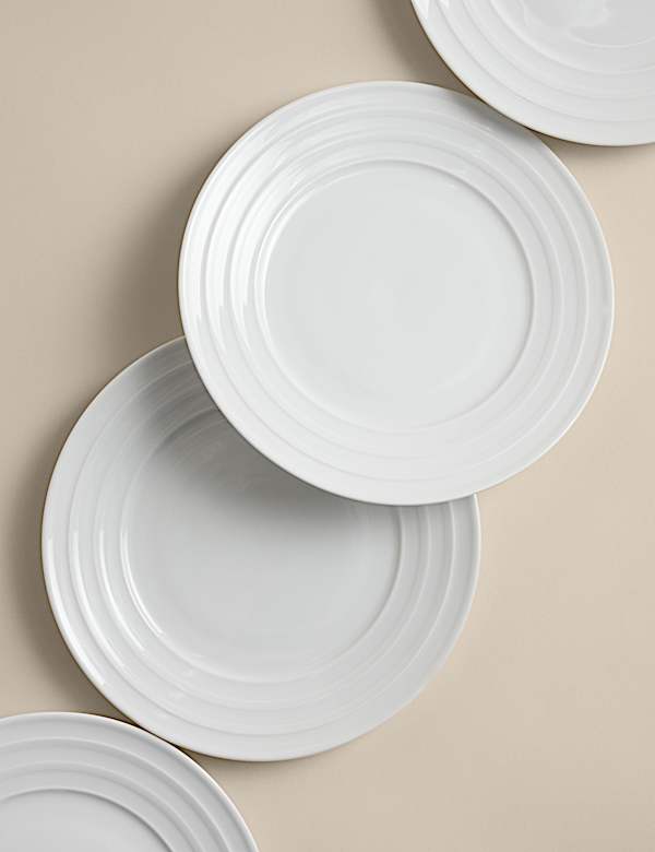 Set of 4 Burford Embossed Rim Side Plates - NZ