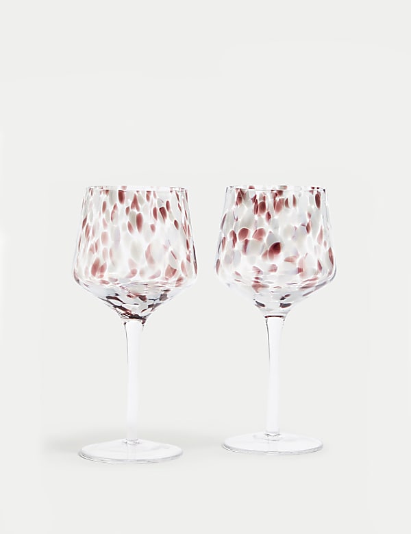 Set of 2 Speckled Wine Glasses - KR