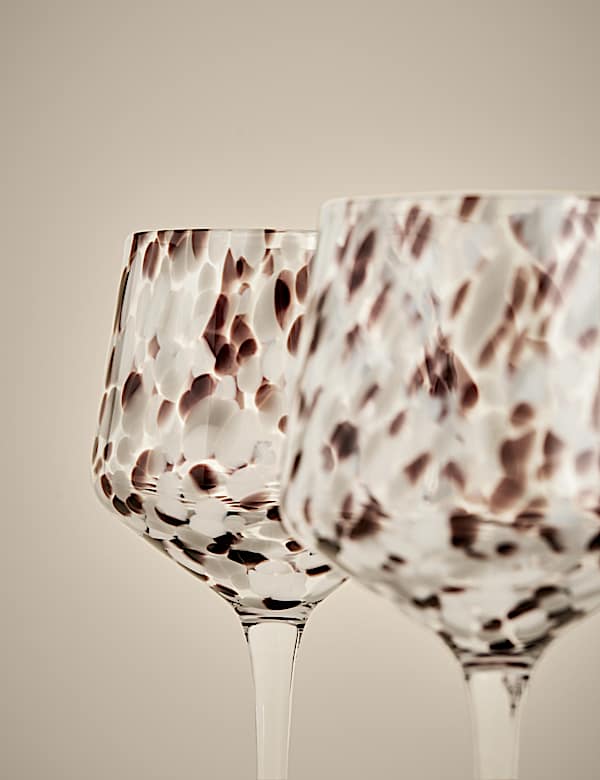 Set of 2 Speckled Wine Glasses - PT