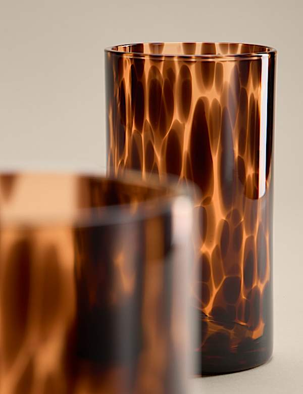 Gesprenkelte Longdrinkgläser im 2er-Set - DE