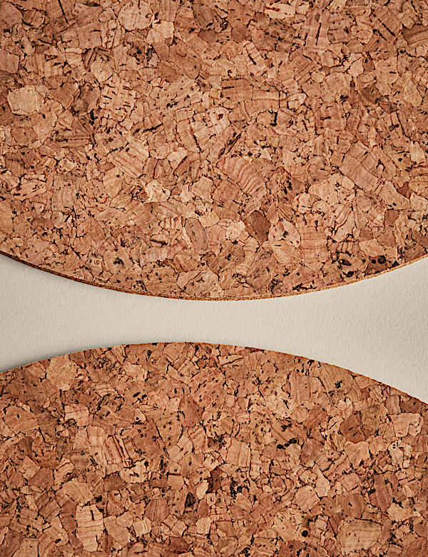 Set of 4 Round Cork Placemats - ID