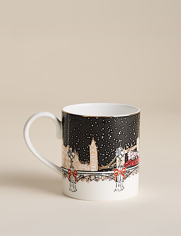 London Christmas Scene Mug - NO