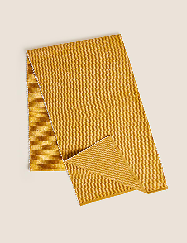 Cotton Rich Ribbed Table Runner - GR