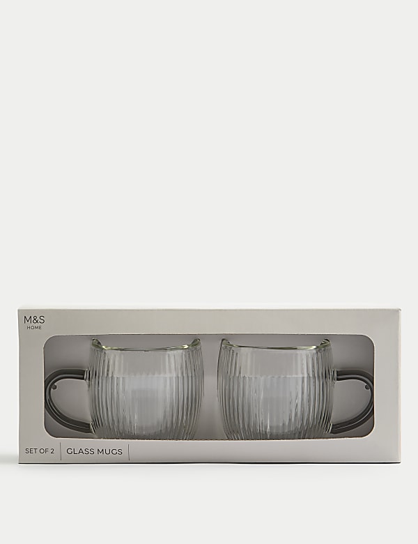 Set van twee geribbelde mokken - BE