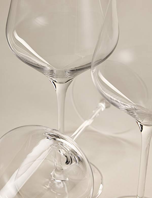 Set of 4 Luna Crystal Red Wine Glasses - BN