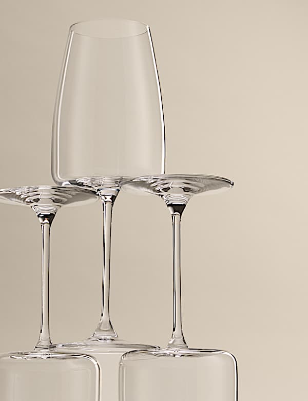 Set of 4 Odette Crystal White Wine Glasses - IS