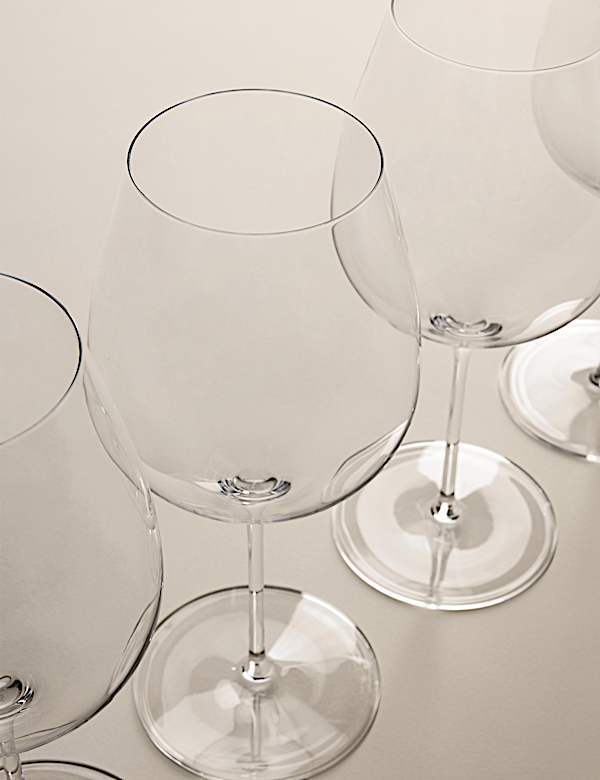 Set of 4 The Sommelier's Edit Crystal Standard Red Wine Glasses - KR