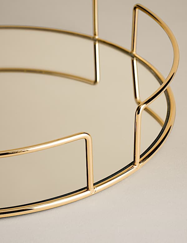 Mirrored Round Tray - NO