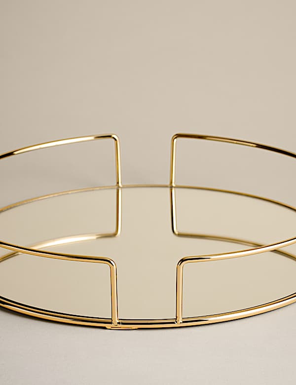 Mirrored Round Tray - NO
