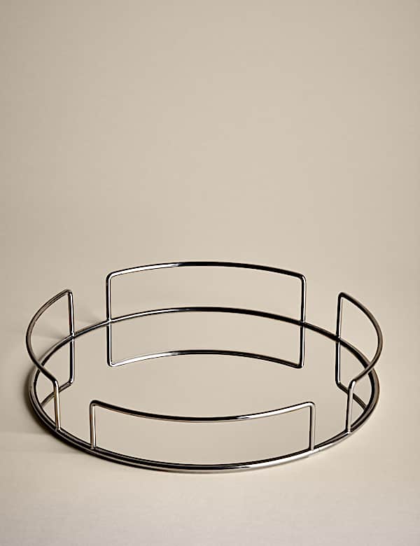 Mirrored Round Tray - BG