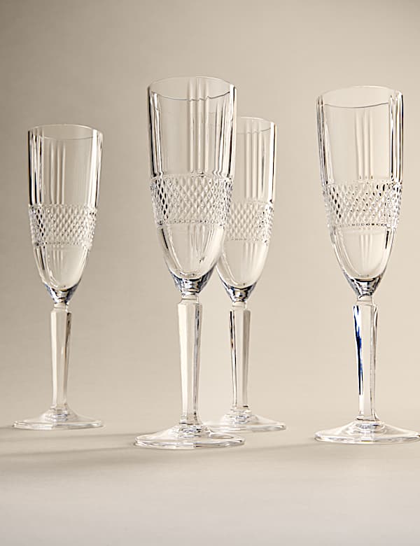 Set of 4 Adeline Champagne Flutes - KR