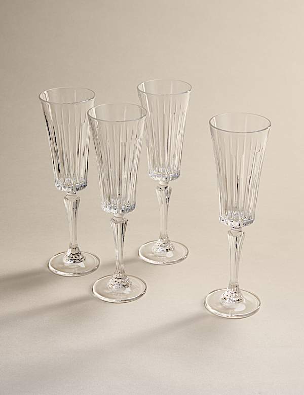 Set van 4 tijdloze champagneglazen - BE