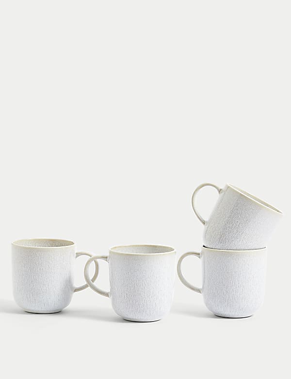 Set of 4 Argo Mugs NATURAL Crockery M&S JP