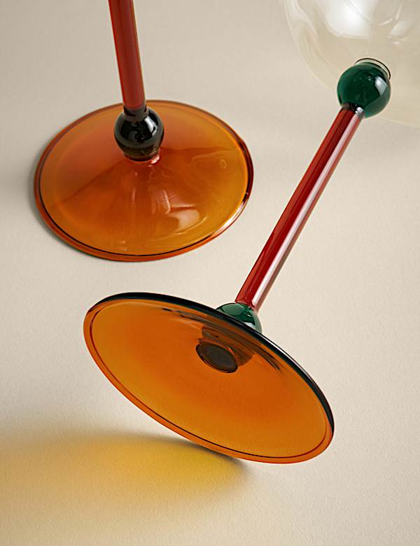 Lot de 2 verres &agrave; gin &agrave; bulles contrast&eacute;es - LU