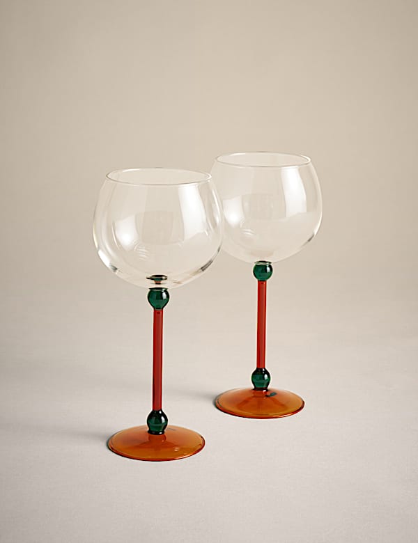 Set of 2 Bobble Contrast Gin Glasses - VN
