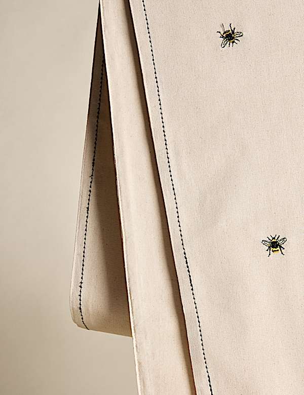 Pure Cotton Embroidered Bee Table Runner - JO