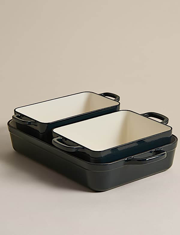 3 Piece Cast Iron Stacking Roaster Set - NZ