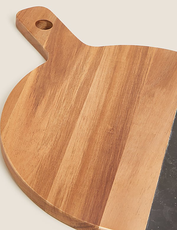 Wood and Marble Round Board - CN