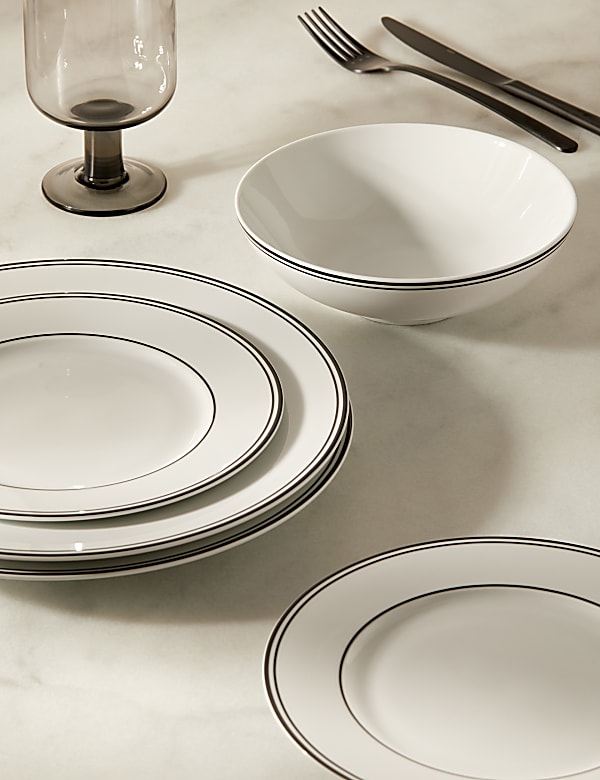 12 Piece Maxim Rim Dinner Set - CY