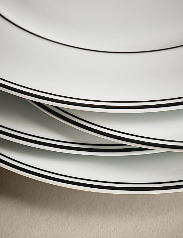 Set of 4 Maxim Rim Dinner Plates - CH