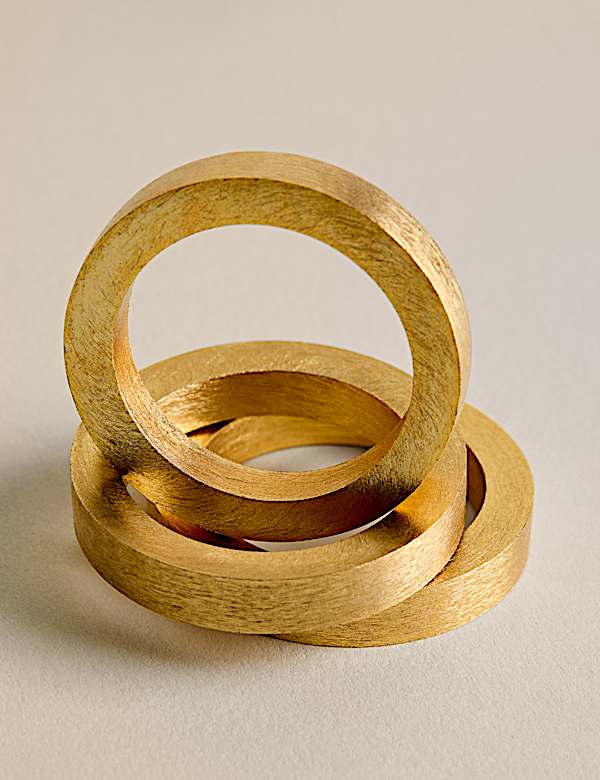 Lot de 4 ronds de serviette en métal - CA