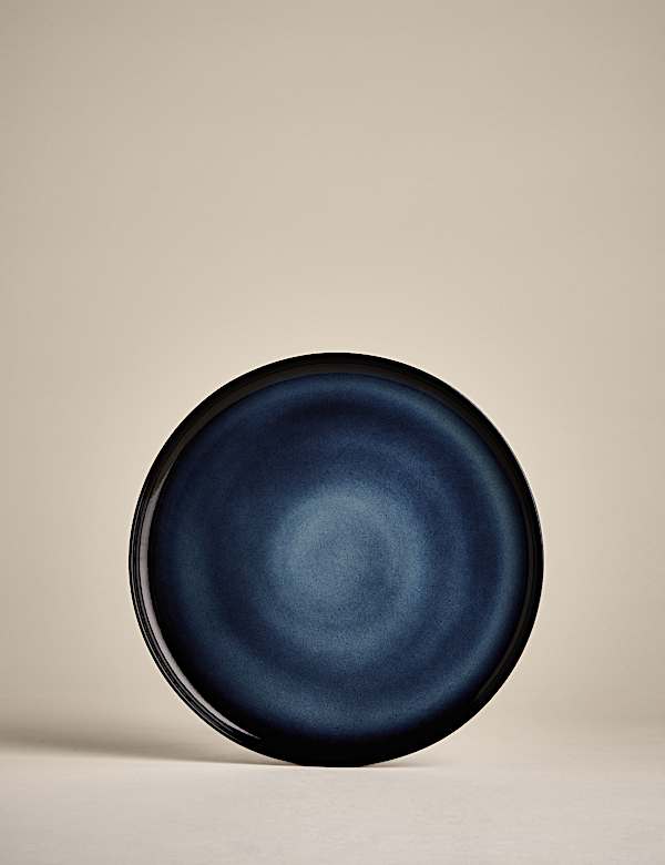 Bernsteinfarbene reaktive Servierplatte - DE