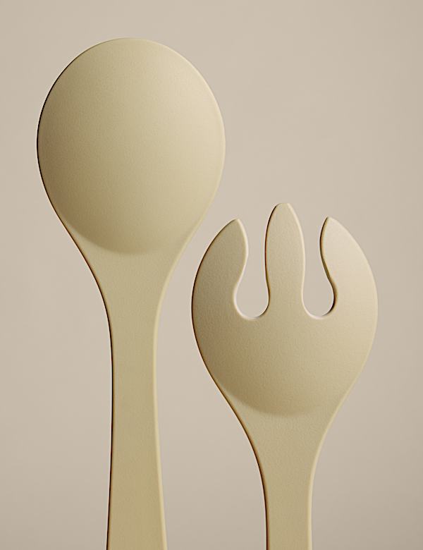 Reactive Glaze Melamine Picnic Salad Servers - BN