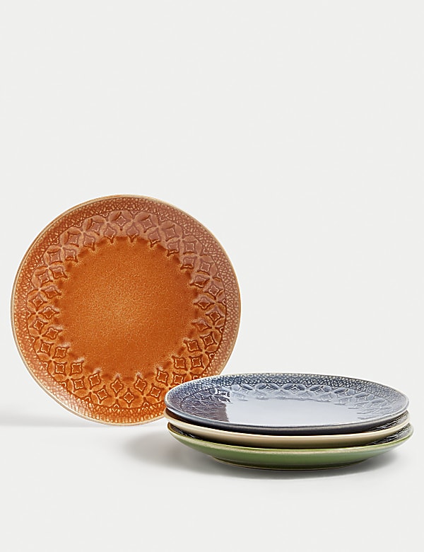Lot de 4&nbsp;petites assiettes en grès - LU