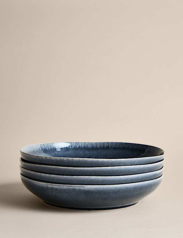 Set of 4 Henley Stoneware Pasta Bowls - NZ