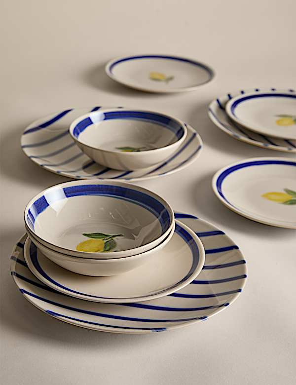 12 Piece Lemon Dinner Set - RO