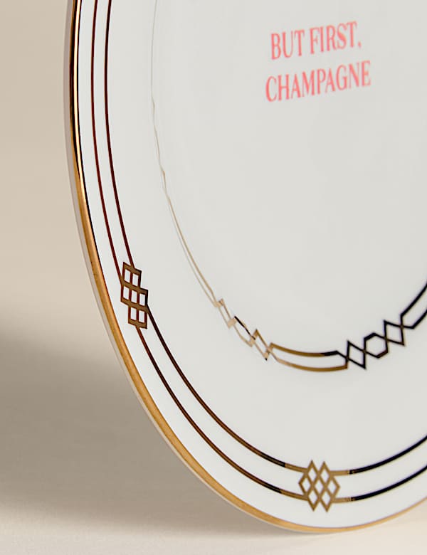 Set of 2 Deco Slogan Side Plates - IT