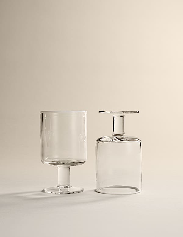 Set of 2 Contrast Rim Wine Glasses - NL