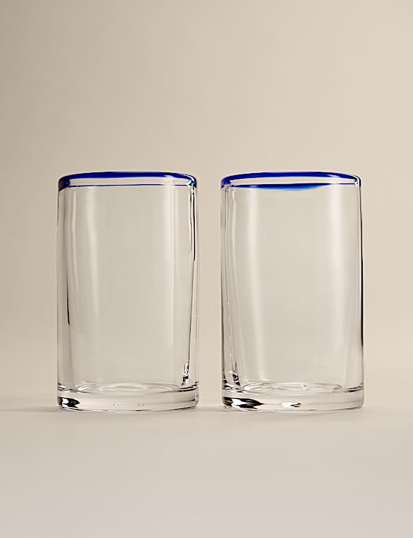 Set of 2 Contrast Rim Hi Ball Glasses - IL