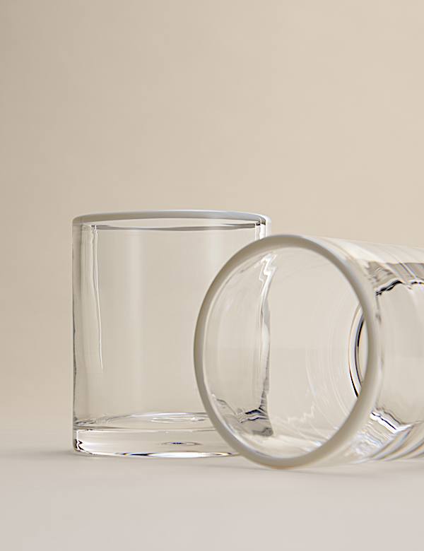Set of 2 Contrast Rim Tumblers - JO