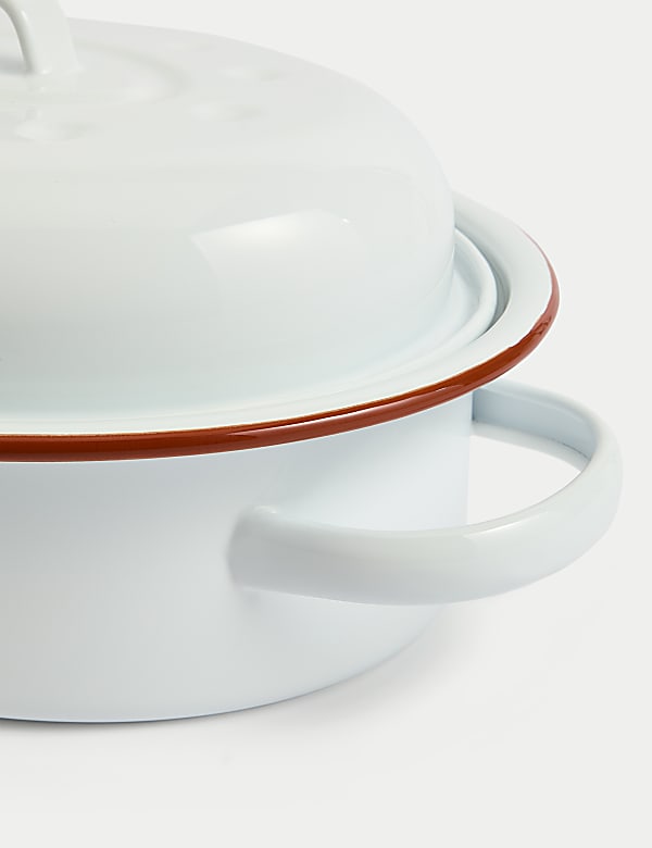 Oval Enamel Roaster with Lid - RO