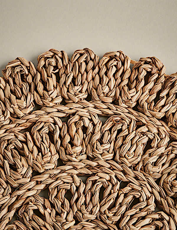 Set of 2 Floral Rattan Placemats - CY