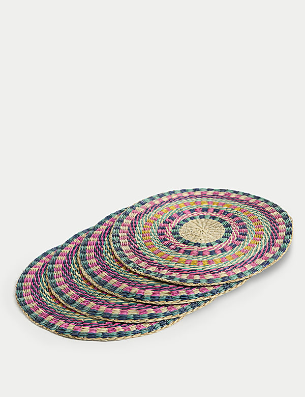 Set of 4 Multicoloured Placemats - RS