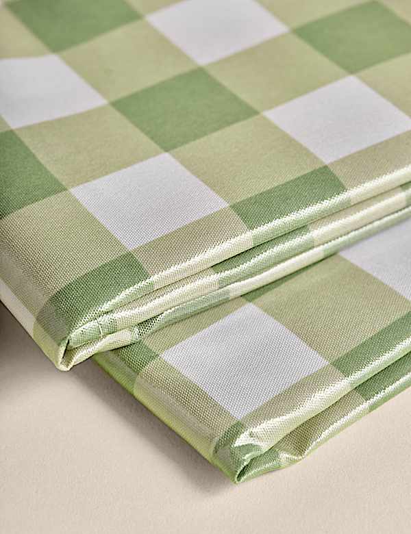 Gingham Wipe Clean Tablecloth - BN