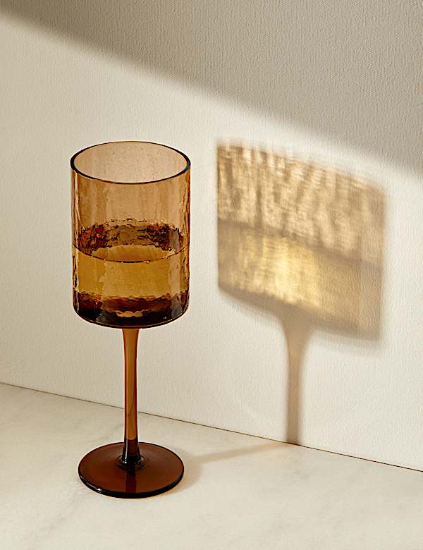 Set of 4 Hammered Wine Glasses - VN