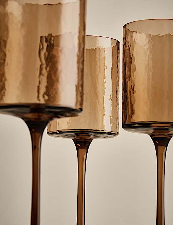 Set of 4 Hammered Wine Glasses - VN