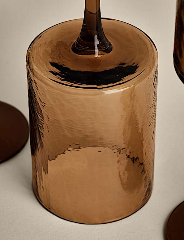 Set of 4 Hammered Wine Glasses - VN