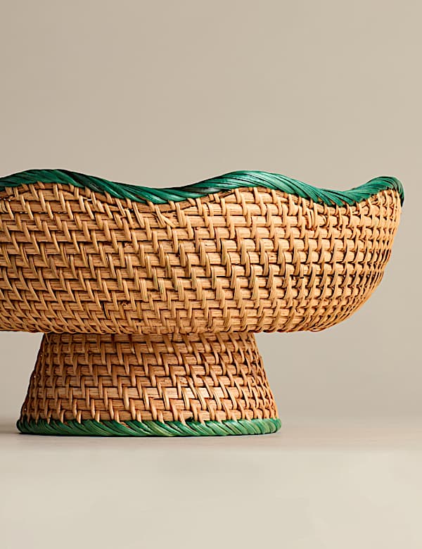 Rattan Footed Bowl - IS