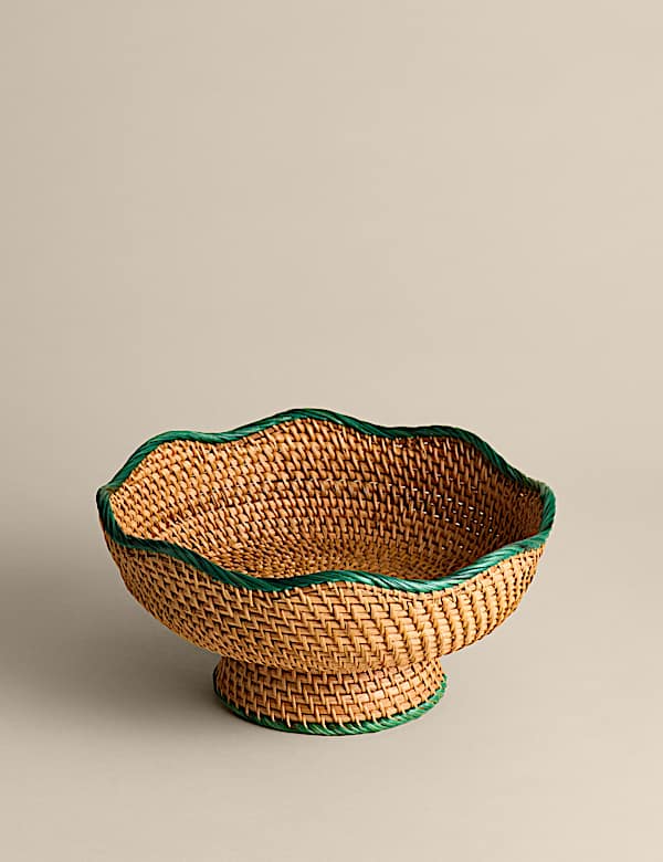Rattan Footed Bowl - IS